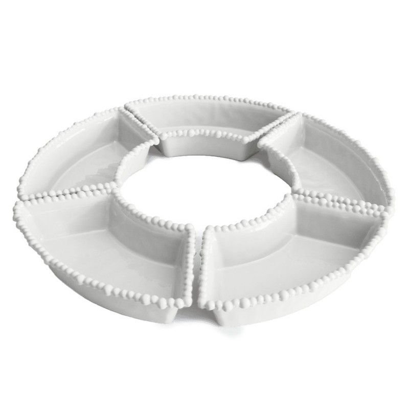 NEW Baci Milano Joke Appetizer Dish White Set 5pce