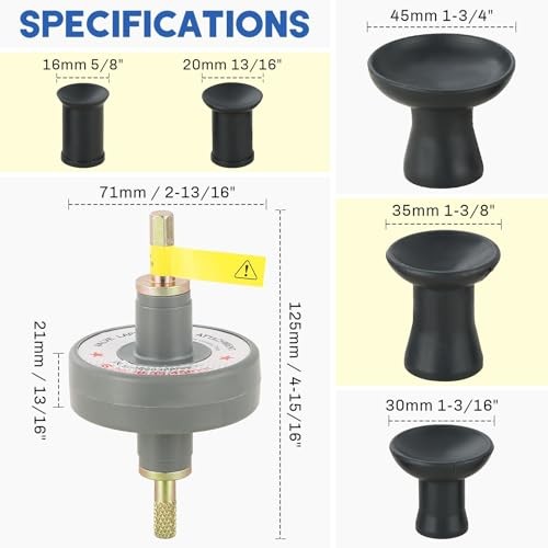 Valve Lapping Tool Kit | Valve Lapping Attachment Tool with 5 Suction Plates