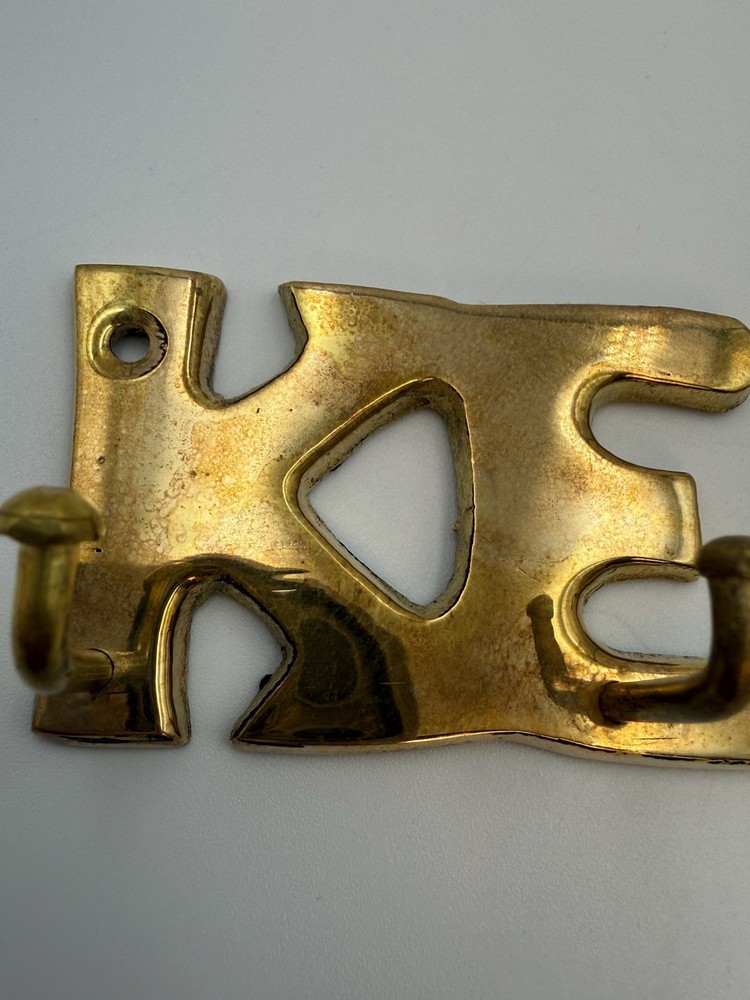 Vintage Solid Brass Key wall hanging Holder entry way Organize