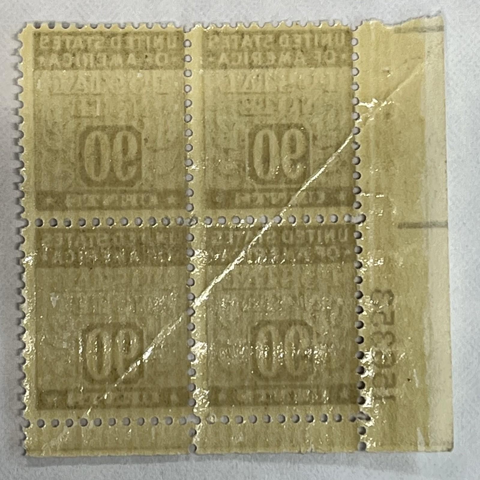 Stamp Postage US. 90 cent note block