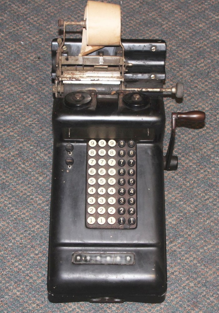 Vintage Burroughs Mechanical Adding Machine 5 Column Class-3