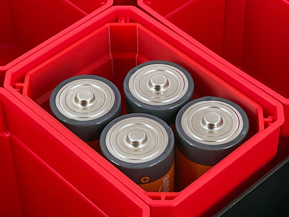 Craftsman Tradestack Organizer Compatible AA AAA C D 9V Battery Insert Bin