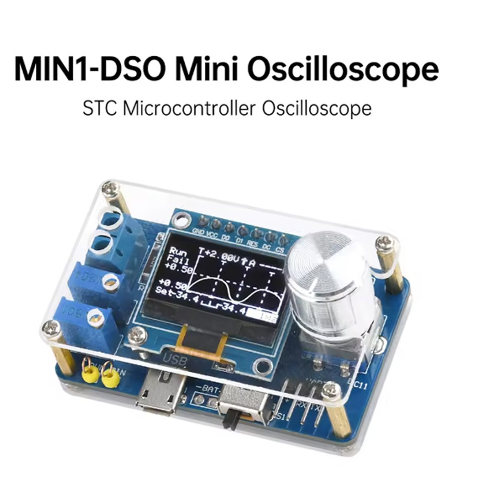 DIY Mini Digital Oscilloscope Electronic Kit STC Soldering Practice Project Kit