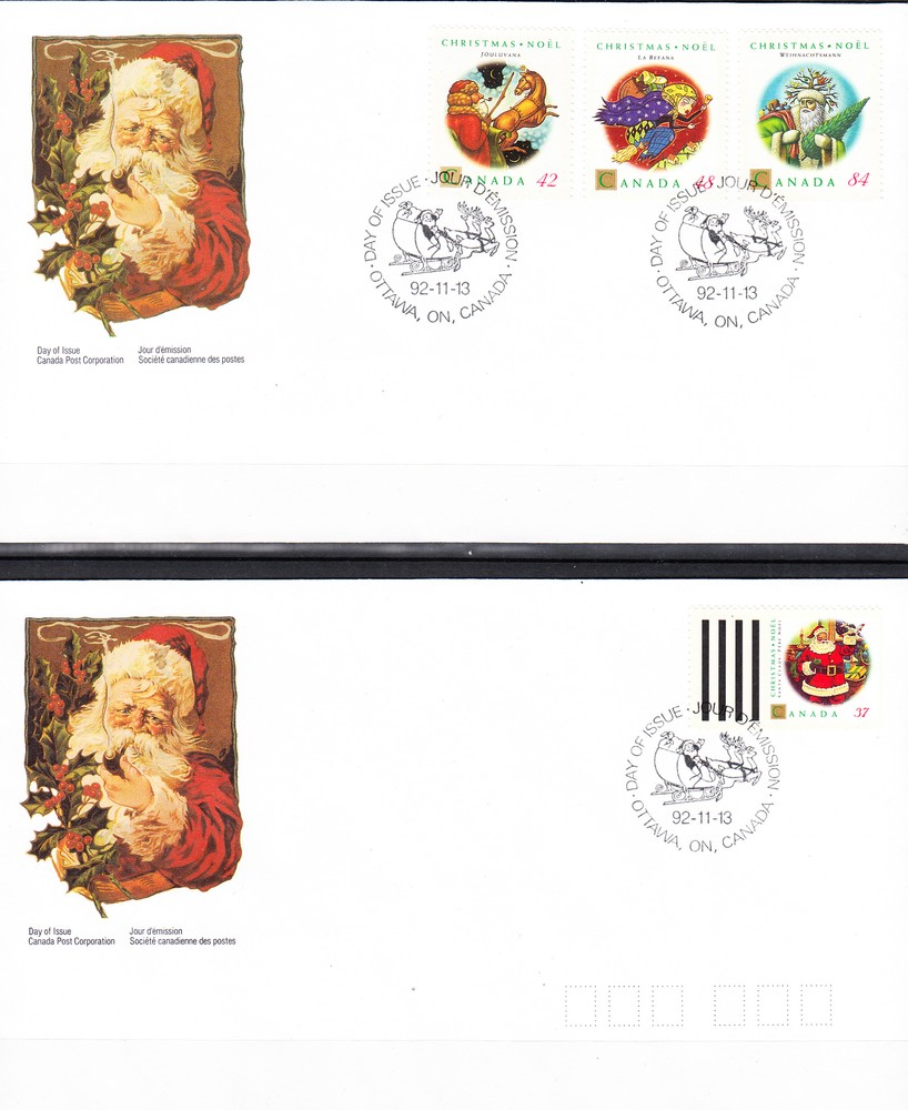 W CANADA 1452-1455 FDC CHRISTMAS
