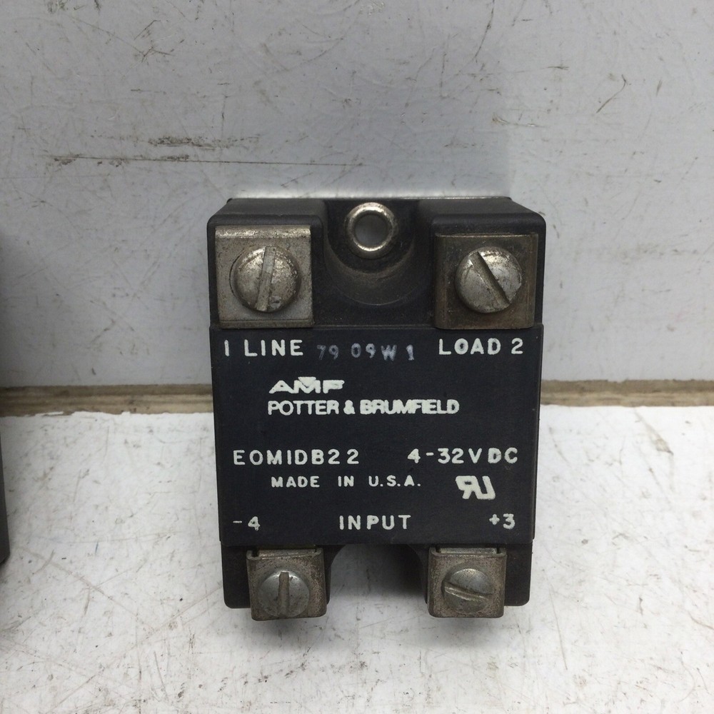 AMF Potter & Brumfield EOMIDB22 E0MIDB22 Solid State Relay, 4-32VDC, (LOT of 2)