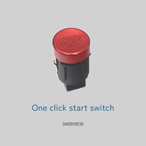 VWIS013R Engine Start Stop Button Switch Red 5N0959839 Compatible with VW