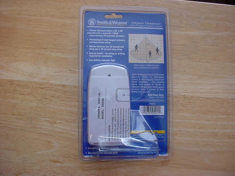 Smith & Wesson Motion Detector with Programmable Keypad NIP Sealed