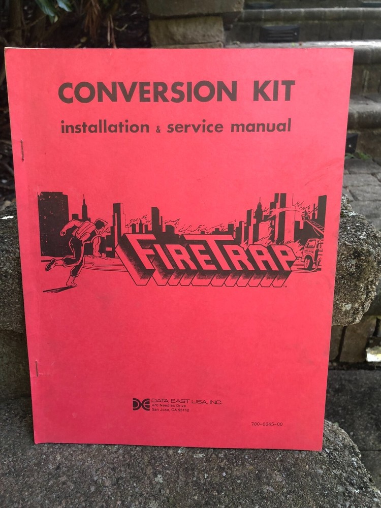 Firetrap by Data East Arcade Conversion Kit Installation Manual