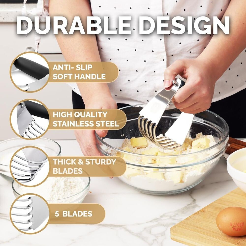 Zulay Kitchen Dough Blender & Pastry Cutter