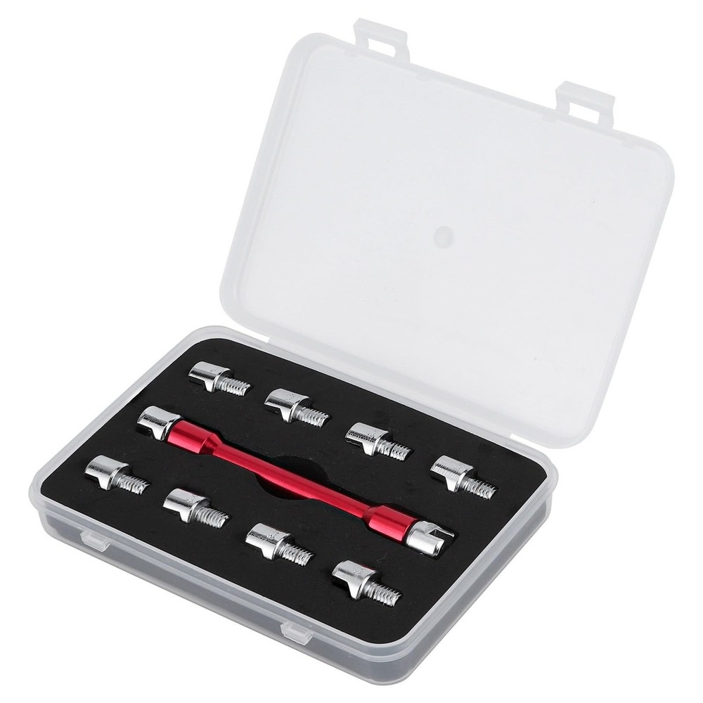Motorcycle Spoke Wrench Torque Spanner Set Universal 10 Size Interchangeable