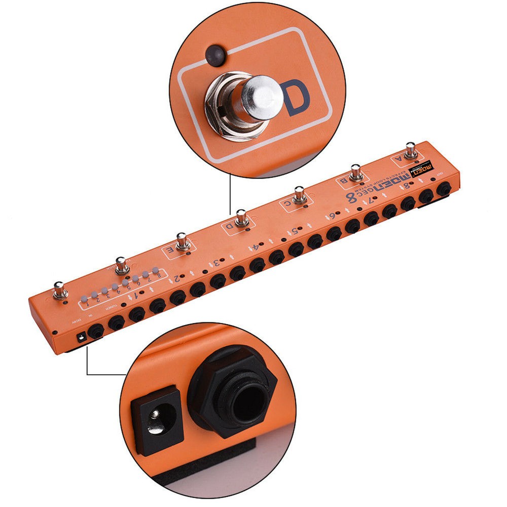 MOEN-GEC8 Orange Effect-Pedal-Commander-Effects-Loop-System-8-Loops-10 Presets