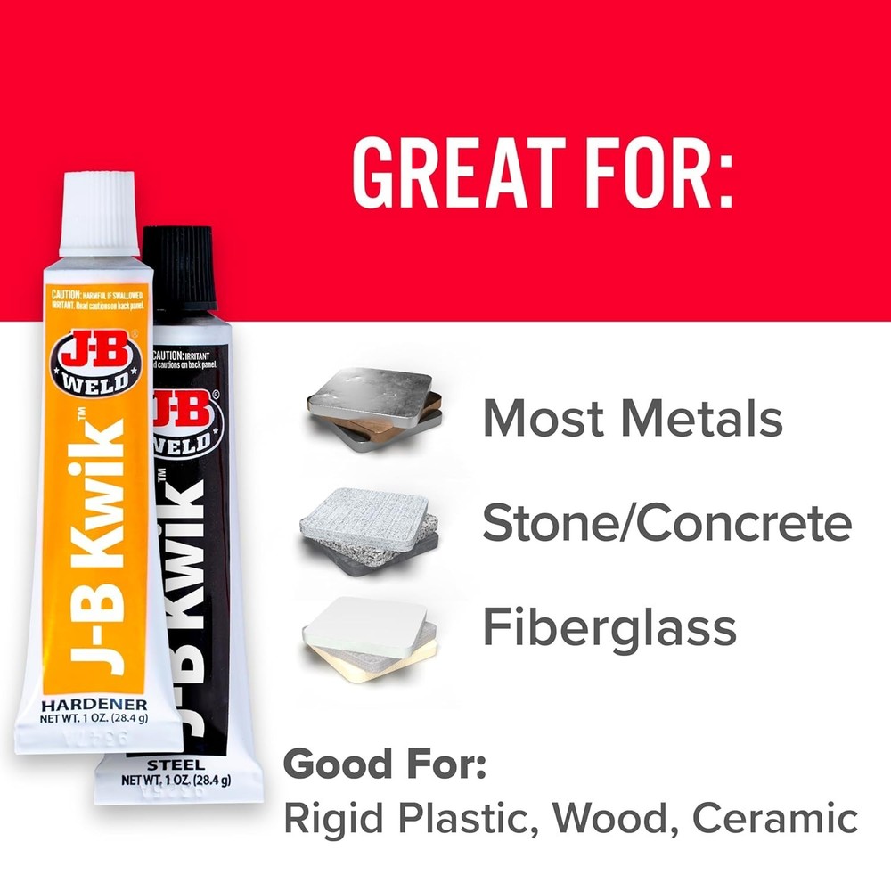 2 oz KwikWeld Quick-Setting Epoxy for Metal & Plastic - Durable and Waterproof