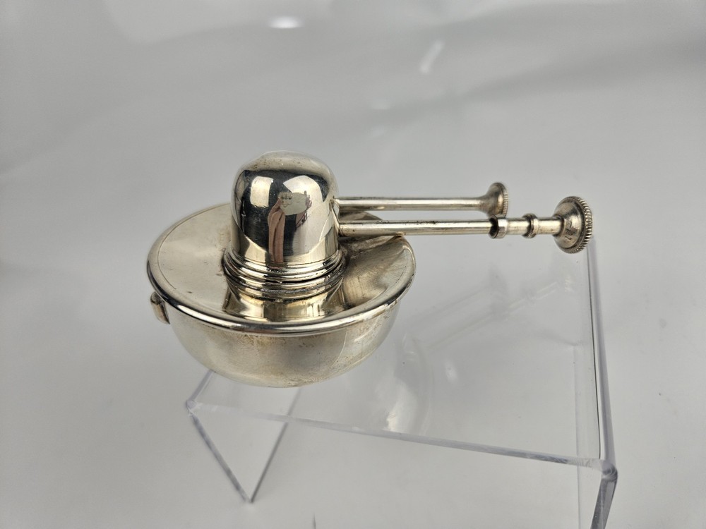 Antique Silverplate Spirit Burner Fuel Lamp 1.5 Size Warmer