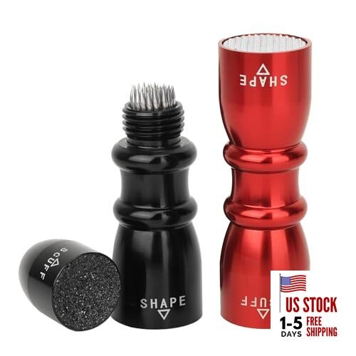 2 Pack Premium Pool Cue Tip Tools, 3-in-1 Billiard Cue Tip Shaper, Compact
