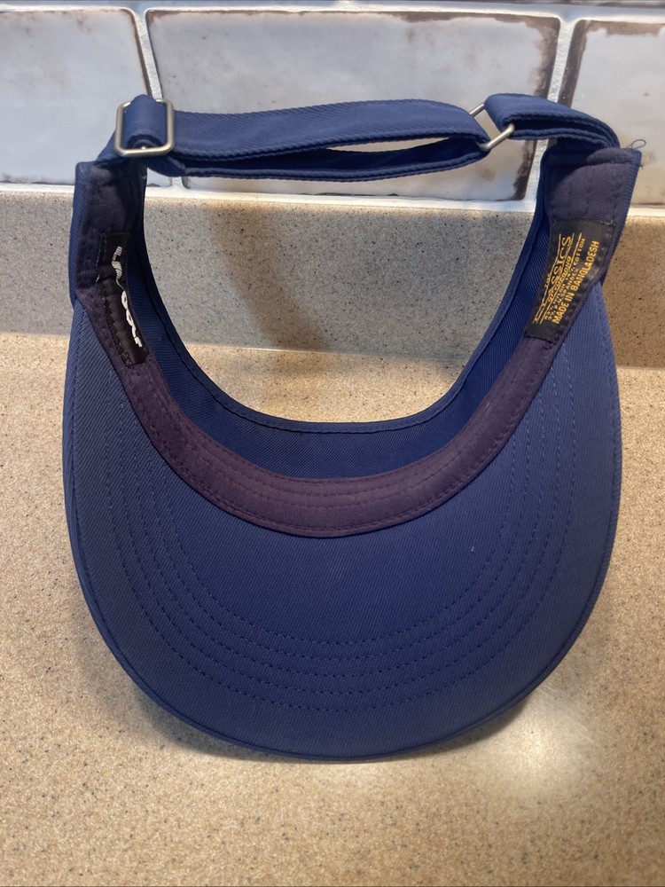 Yupoong Majesticks Golf Visor Blue Adjustable