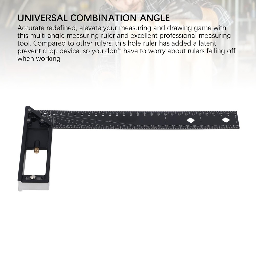 Multi Angle Measuring Ruler 45 90 Degree Combination Right Angle Accurate New