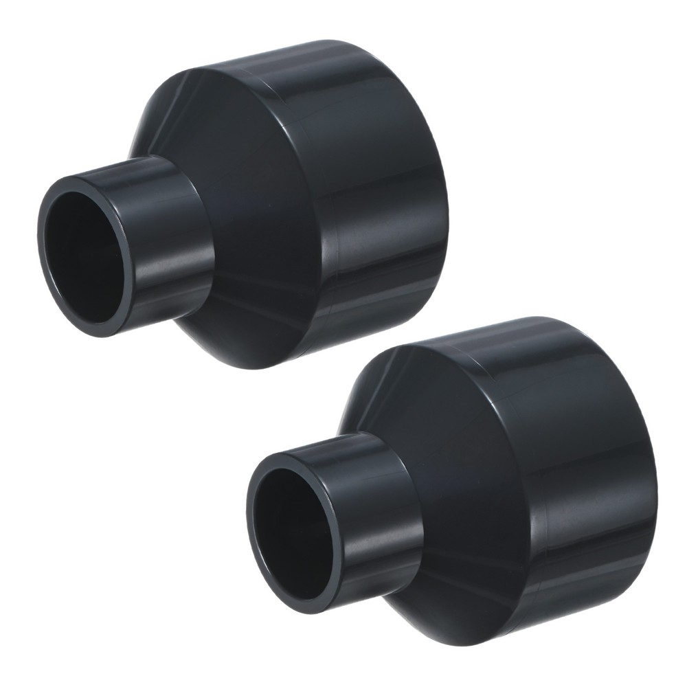 2-Pack UPVC Reducer Pipe Fitting, DN40*20 Reducing Coupling Connector, Grey