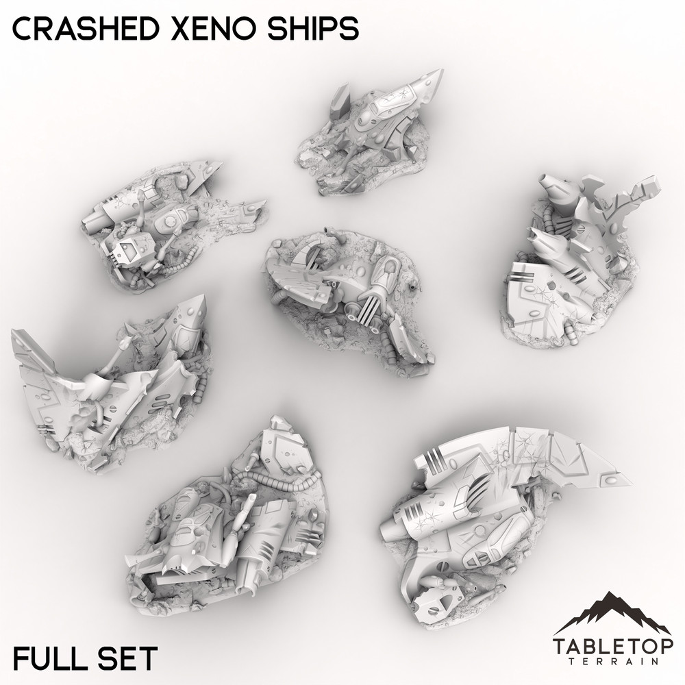 Crashed Xeno Ships - Space Elves Grimdark Wargaming