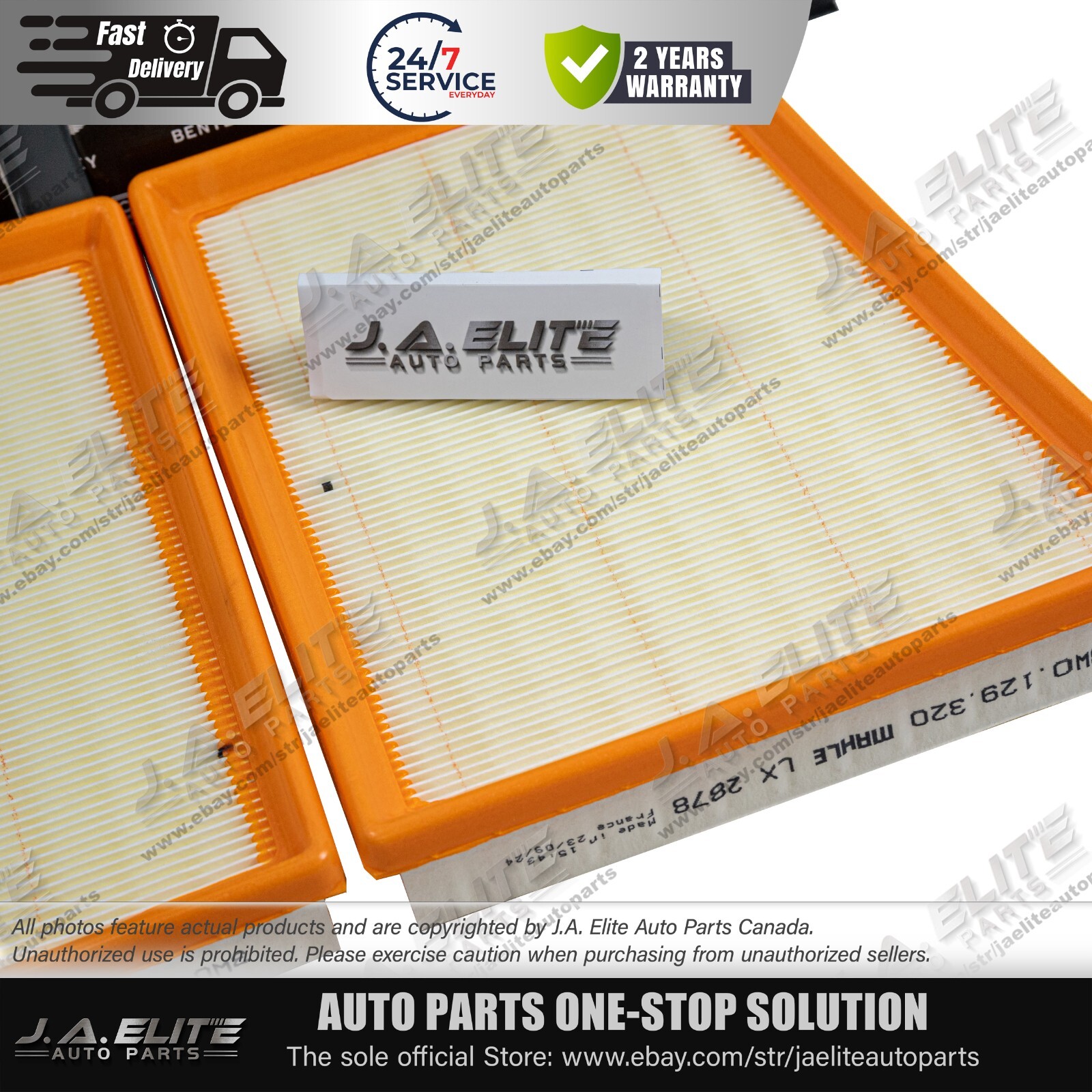 Genuine Air Filter Set for Bentley Continental GT GTC, Flying Spur 4.0L