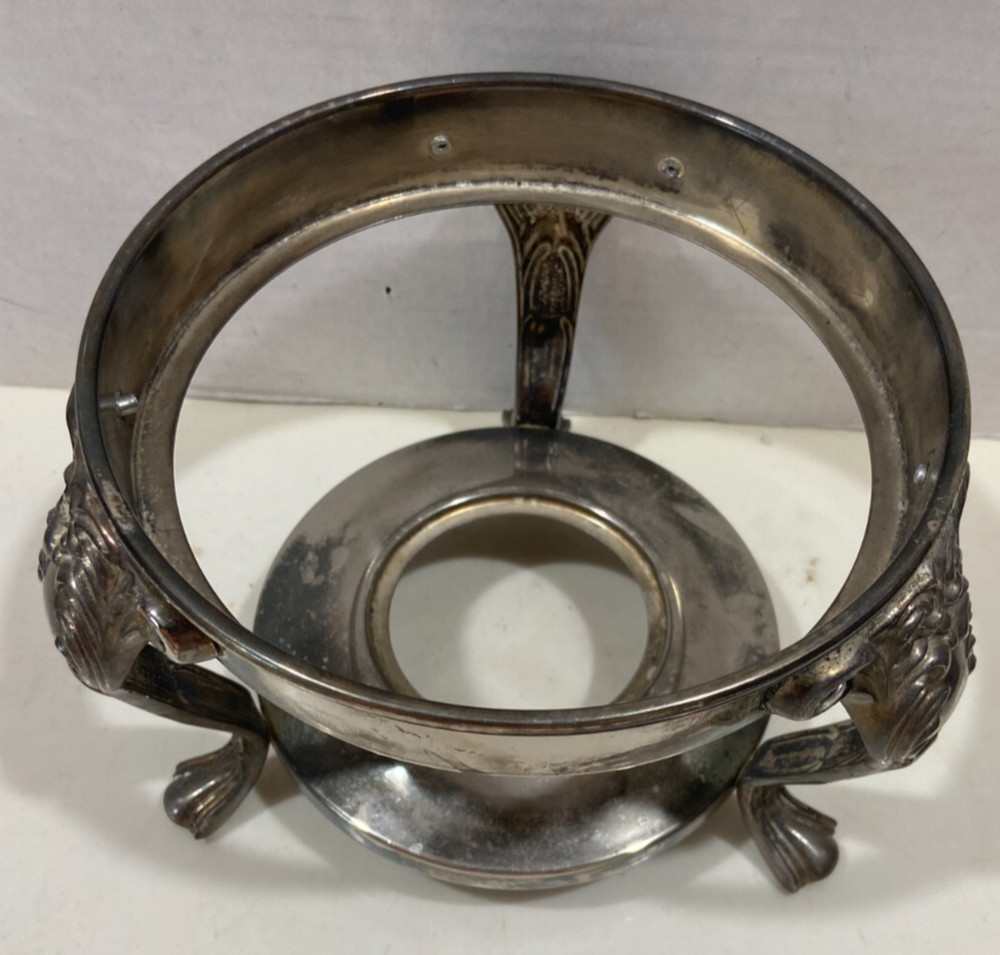 CHAFING DISH HOLDER SILVERPLATE 5.5x7"