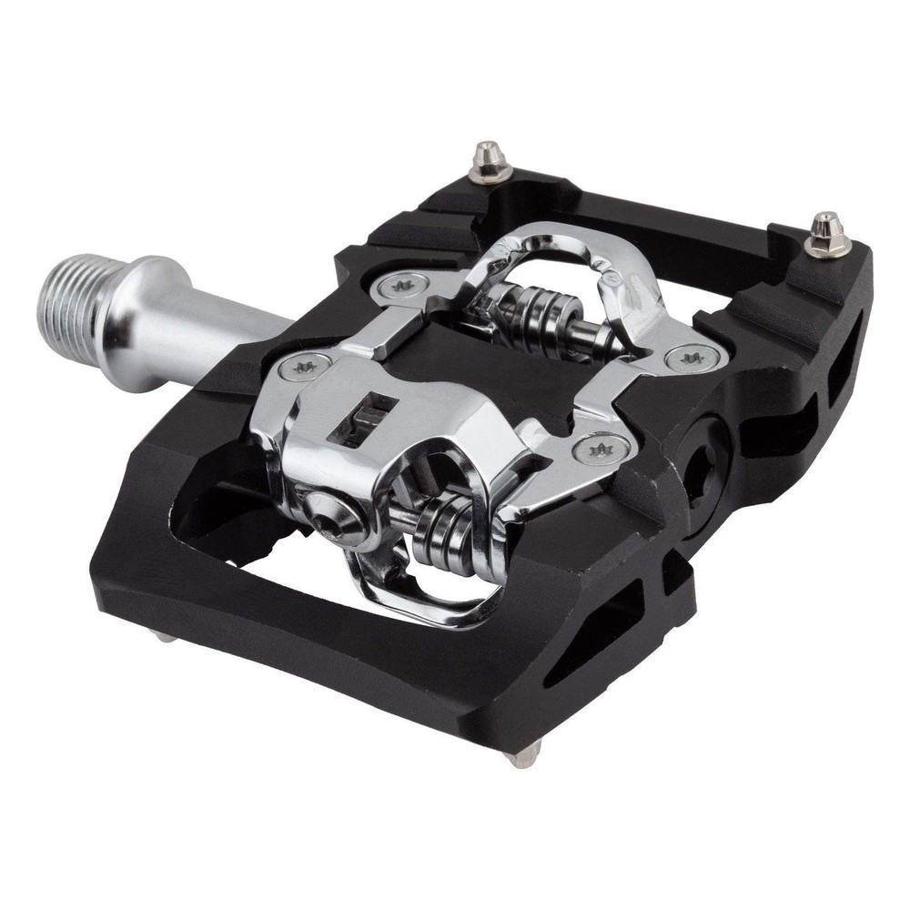 Origin8 Everland Adventure Double Clipless Pedals, Black/Silver, 9/16"