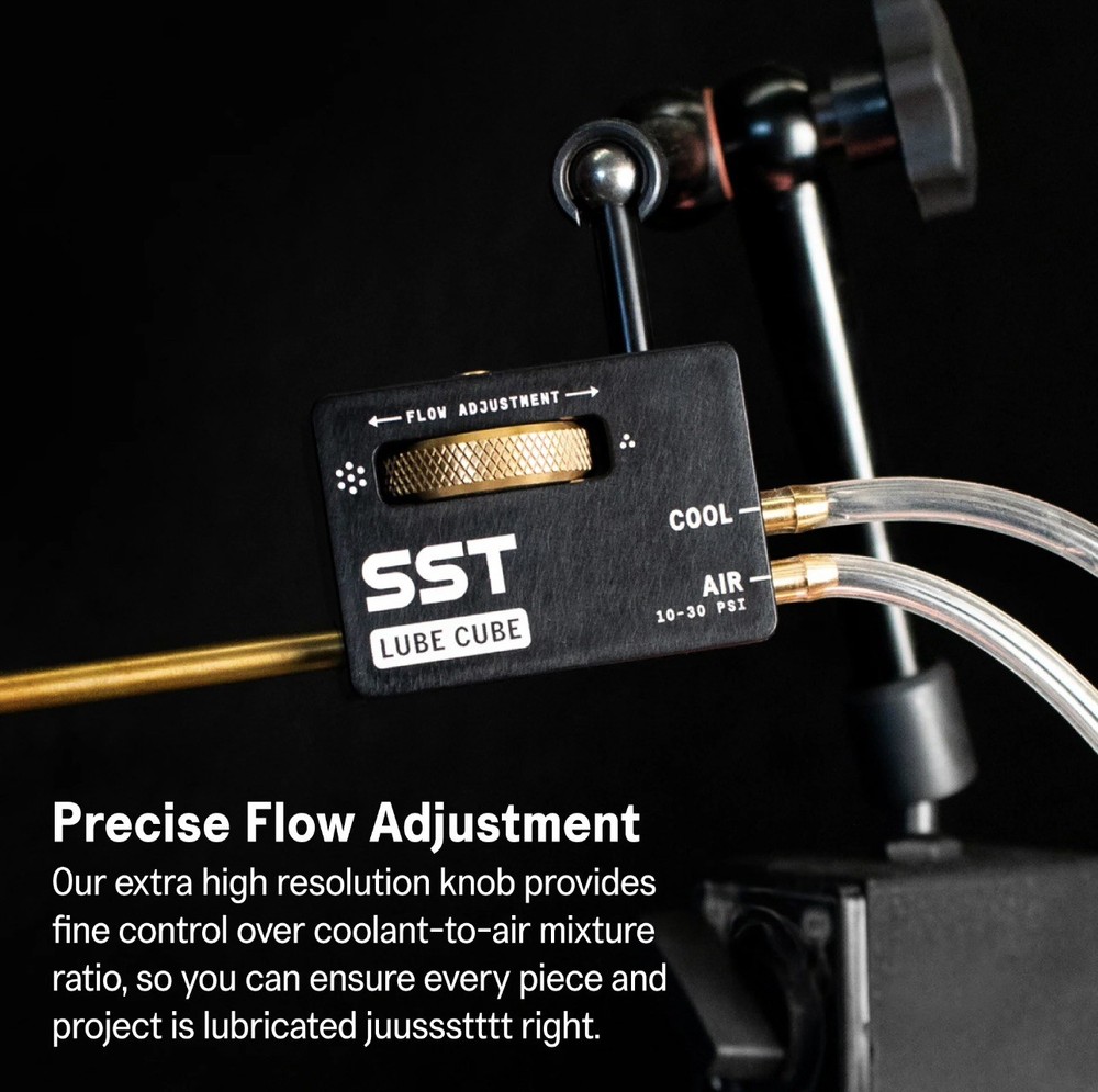 SST Lube Cube Minimum Quantity Lubrication System Flow Adjustment Pressure Gauge