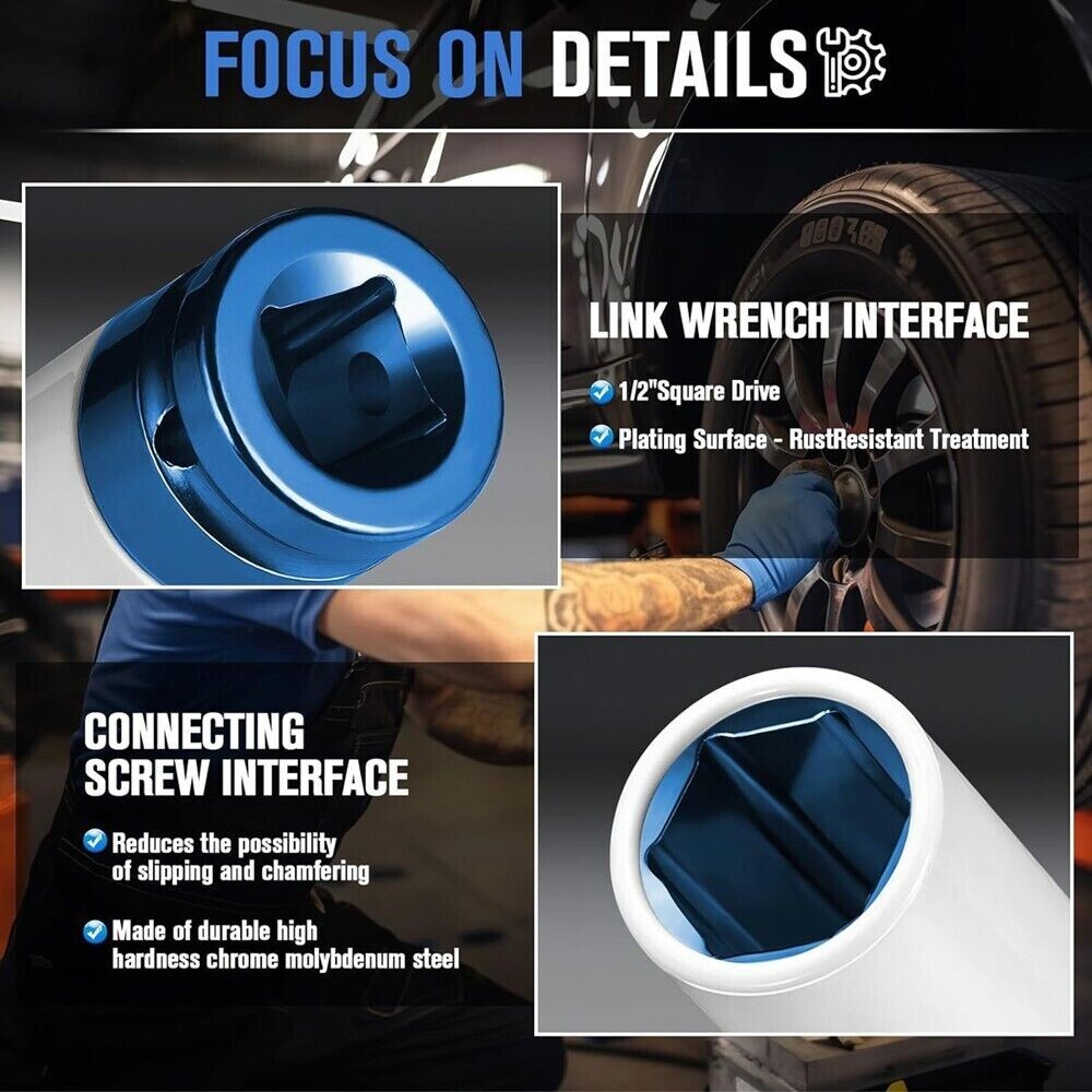 17-27mm 1/2" Drive Wheel Protector Impact Socket Metric Impact Socket Tool Set