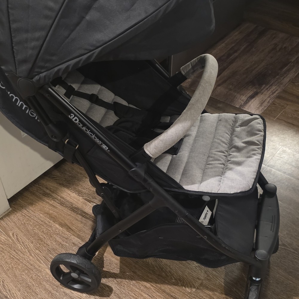 Summer Infant 3Dquickclose Lightweight Stroller Black Gray Adjustable Handle