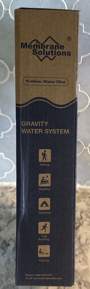 6L Gravity Water Filter Straw,Survival Camping Water Filtration Purifier System