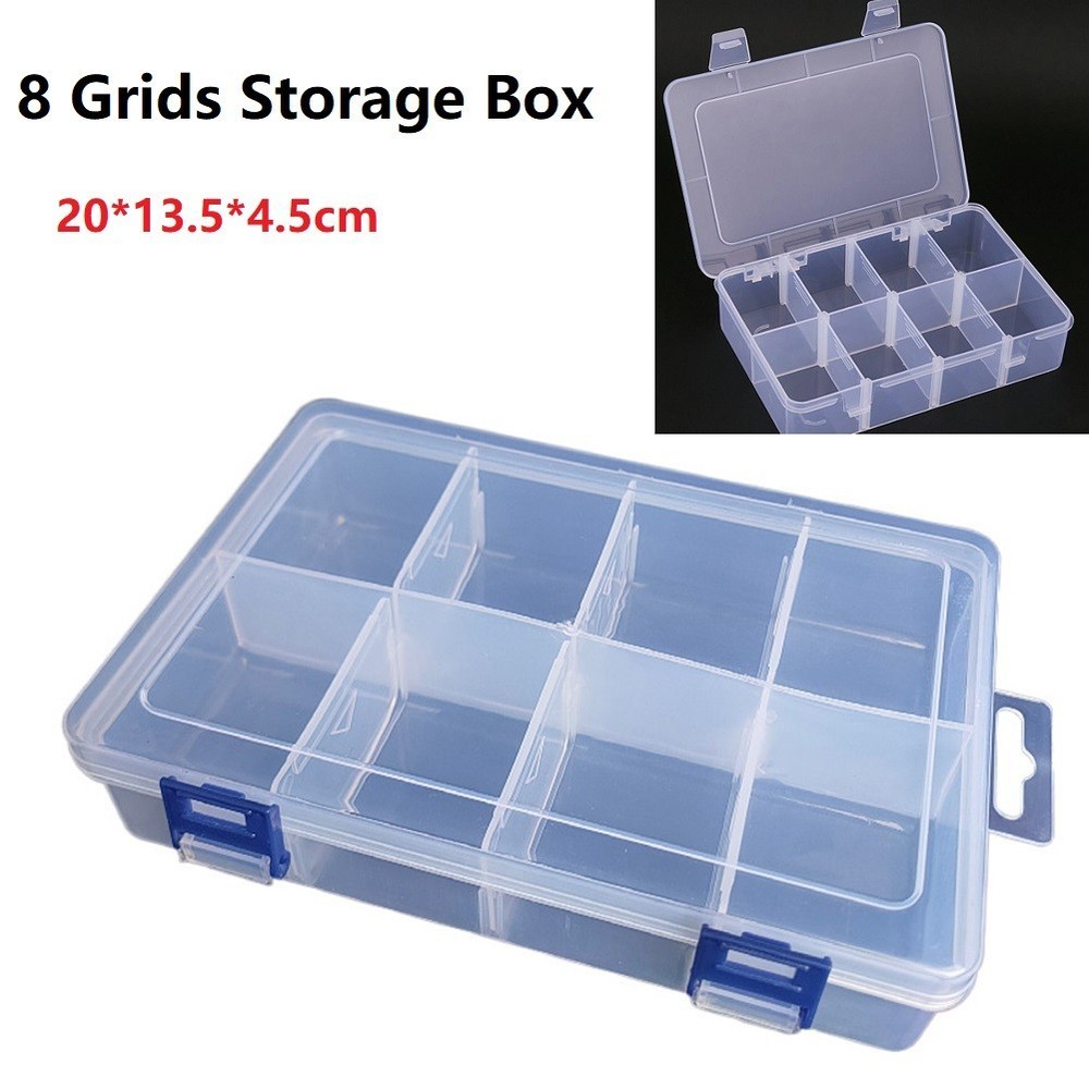 Bead Storage Box Container Adjustable Compartment Display Organizer Dustproof