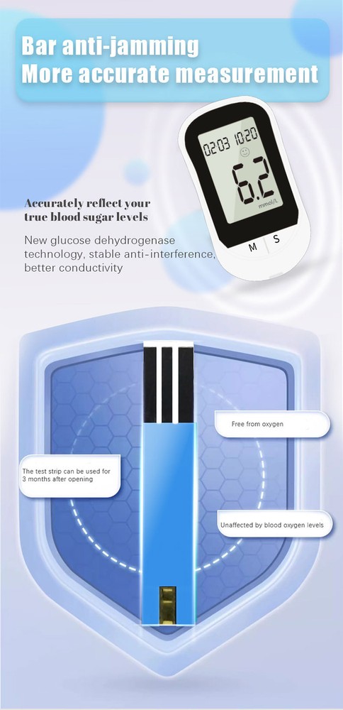 Fully Automatic Blood Glucose Meter - Home Diabetes Testing Kit