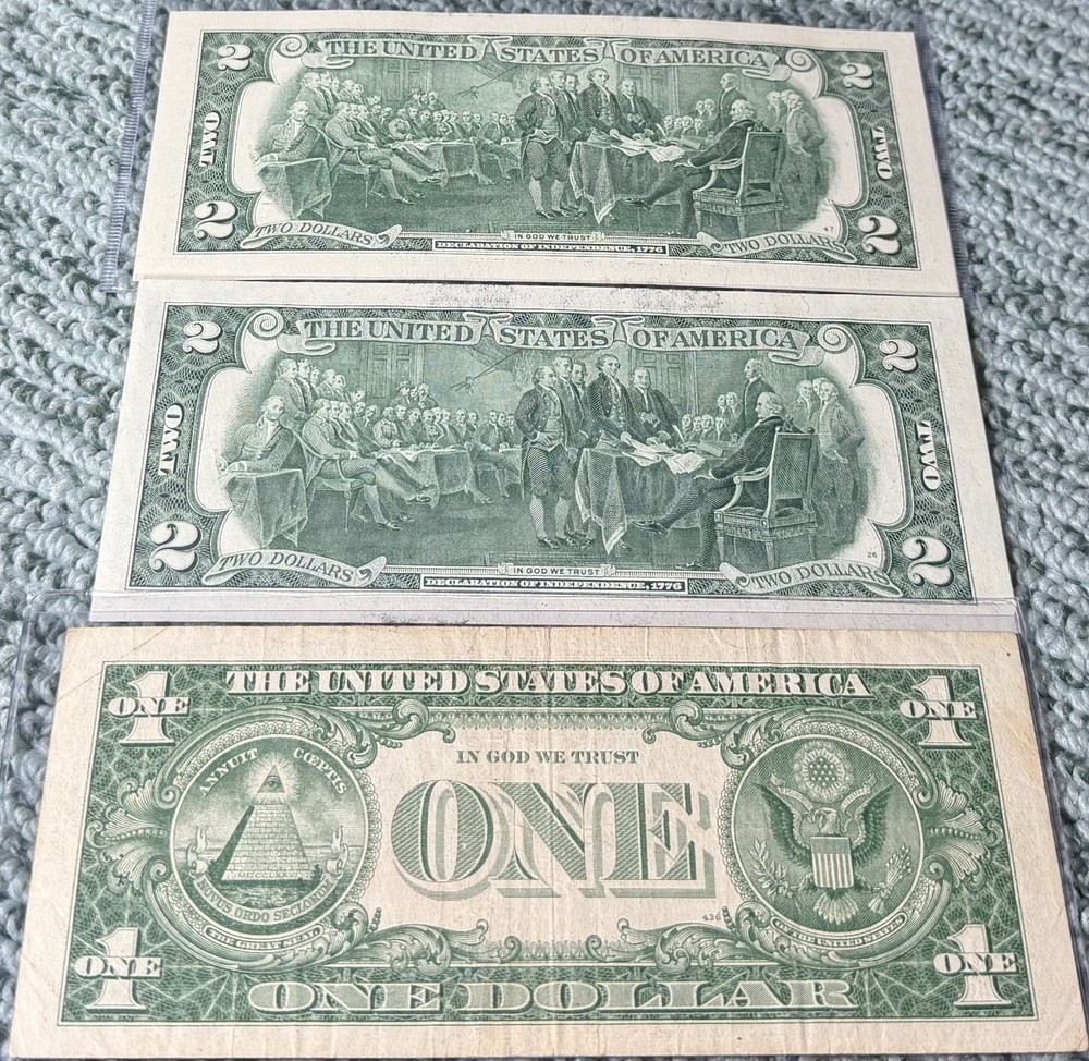 CRISP UNCIRCULATED BICENTENNIAL NOTE, 2013 $2 NOTE, EF 1957B SILVER CERTIFICATE
