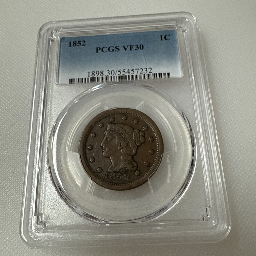 1852 PCGS VF30 Large Cent