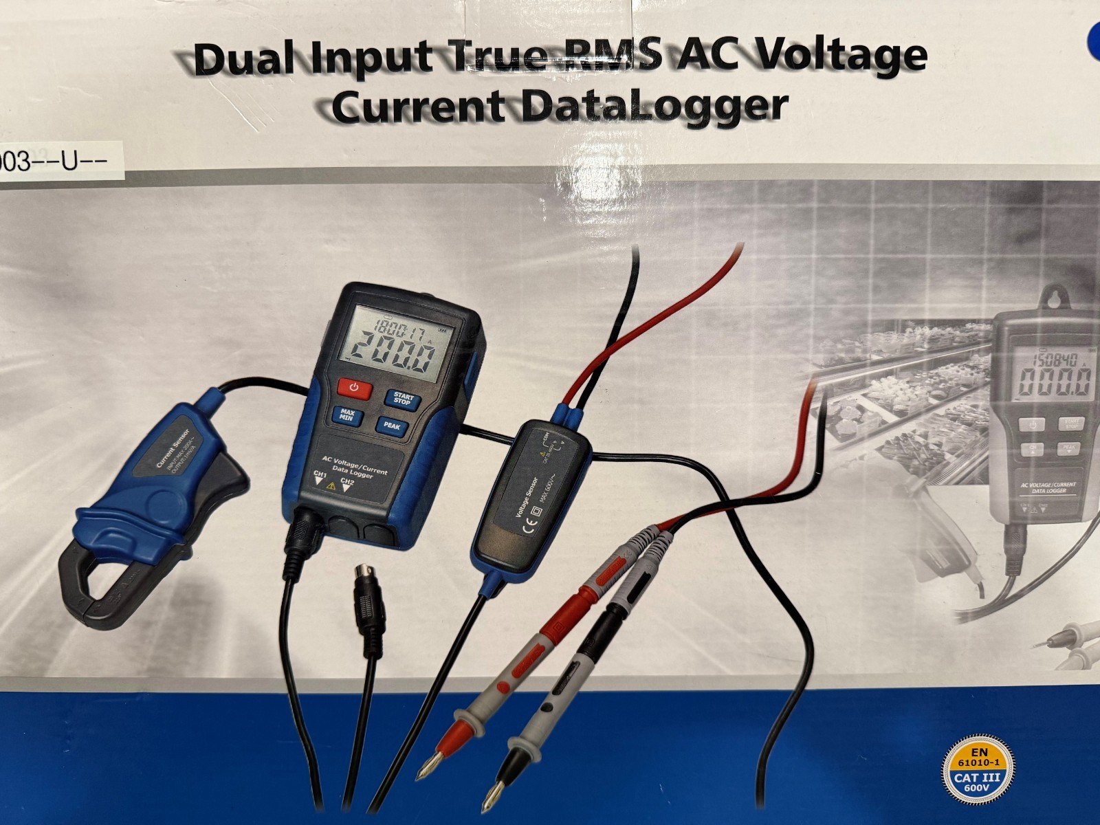 *OPEN BOX* REED R5003 2-Channel AC Current and Voltage Data Logger *OPEN BOX*