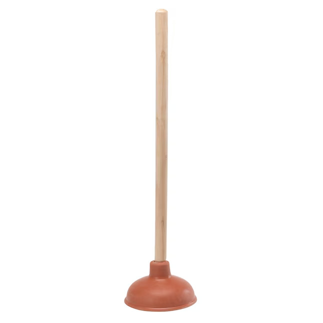 Project Source 5.31-in Red Rubber Plunger 18-in Handle