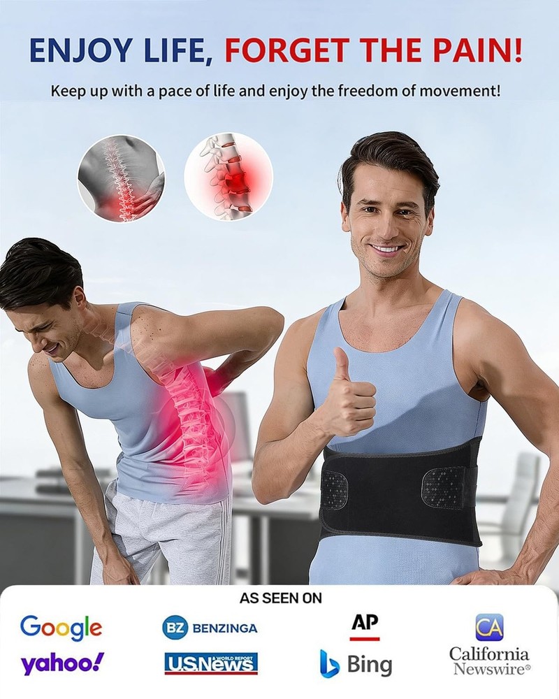 Back Brace for Lower Back Pain Relief with Bionic Support System, 8X Powerful...