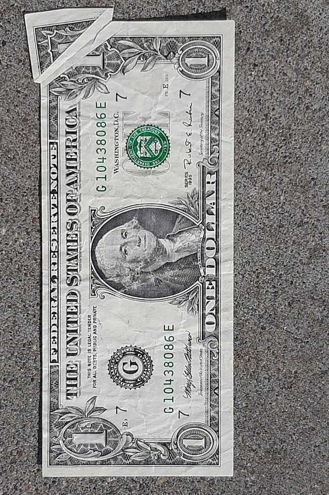 1995 Error* 1 Dollar United States Federal Reserve Error*