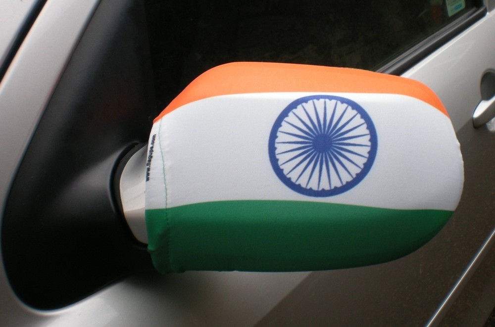 CAR WING MIRROR SOCKS FLAGS, COVERS, FLAG-UPS! - INDIA