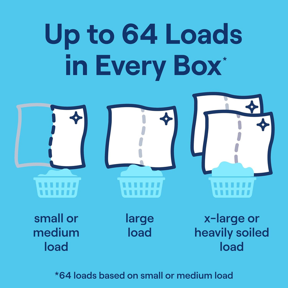 Free & Clear Laundry Sheets 32Ct - Tough on Stains!