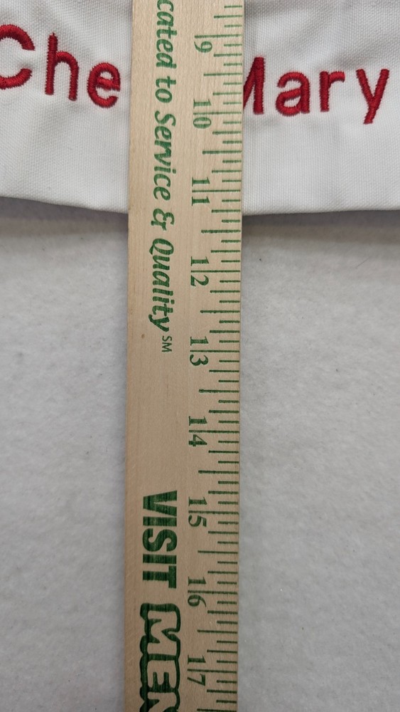 Now Designs Chef Hat Hook and Loop Adjustable Size White Chef Mary Embroidered