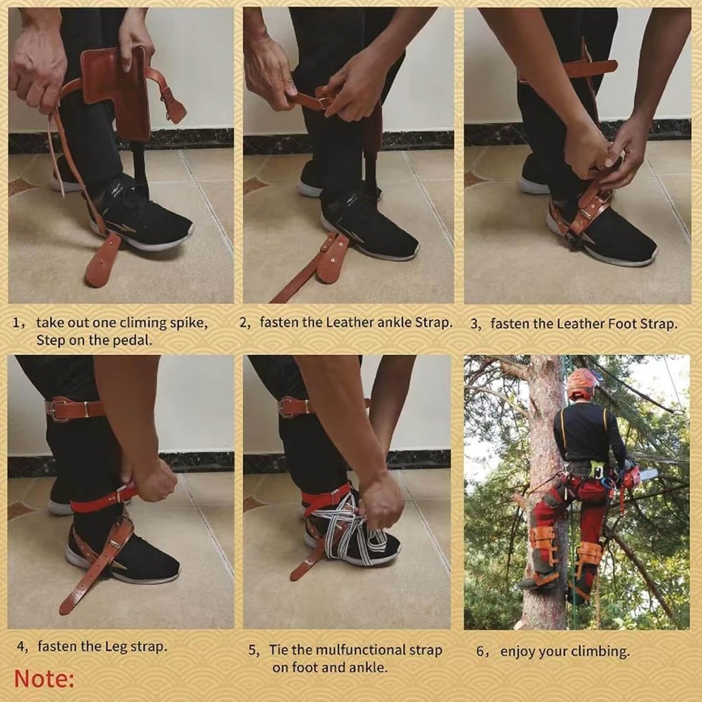 Tree Climbing Spikes, Tree Climbing Gear with Non-Slip Pedal, Adjustable Tree...