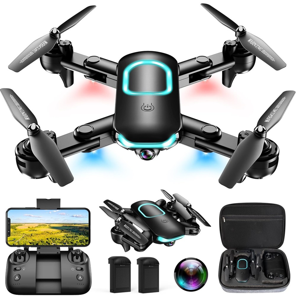 Drone with Camera, Foldable Drone for Beginners with 1080P Camera, Upgrade Al...