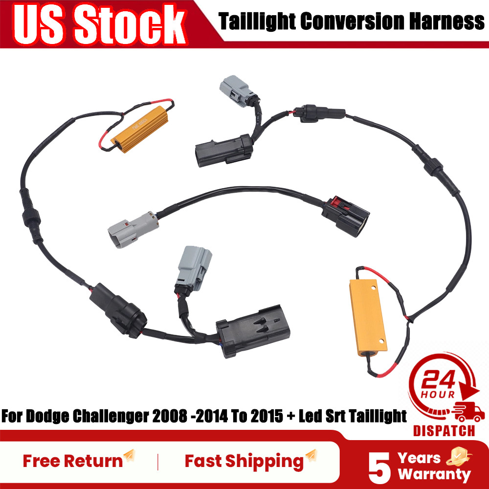 For Dodge Challenger 2008 -2014 To 2015 + Led Srt Taillight Conversion Harness