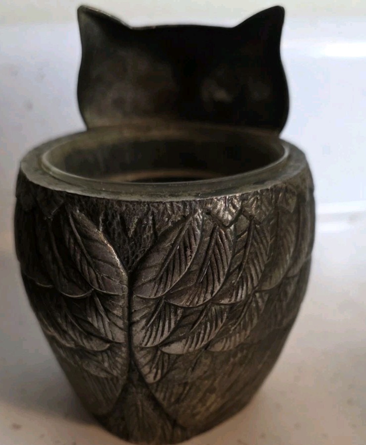 VINTAGE ROGERS SILVERPLATE OWL PLANTER INSERT