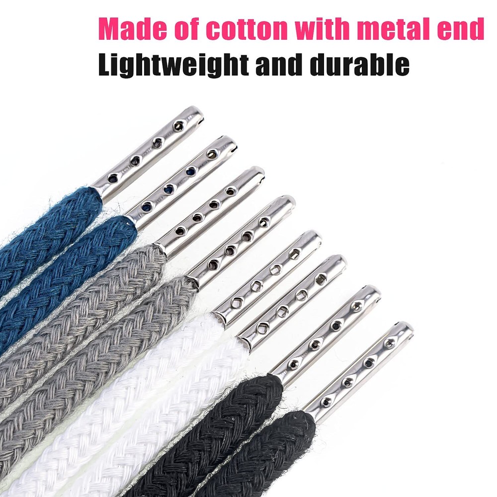 8 Pcs Drawstring Cord Replacement for Sweatpants Short Pants Jackets Coats