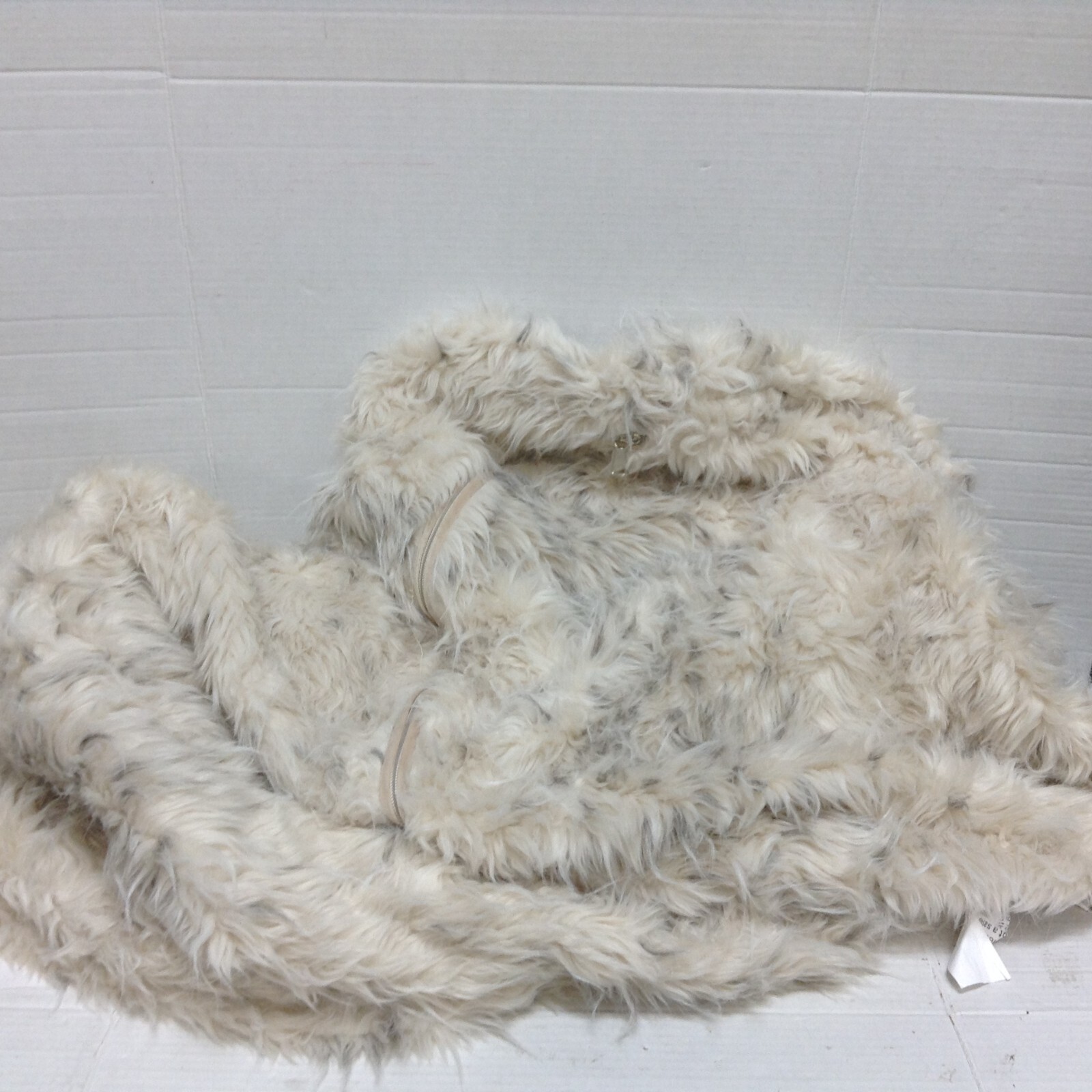 Pottery Barn PBTeen Large Bean Bag Chair cover Faux fur snowcat leopard large