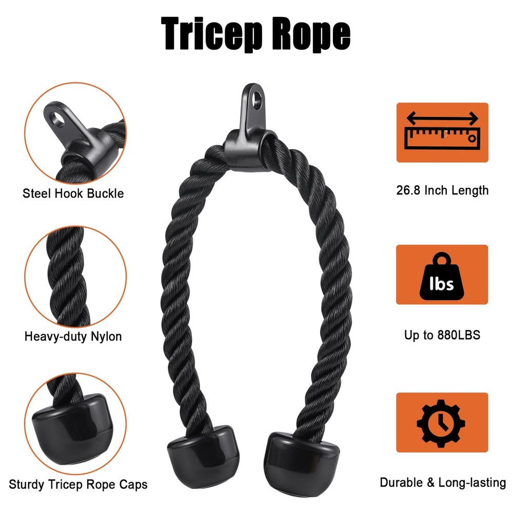 SERTT Workout Cable Machine Attachment for Home Gym, LAT Pulldown Attachments, C