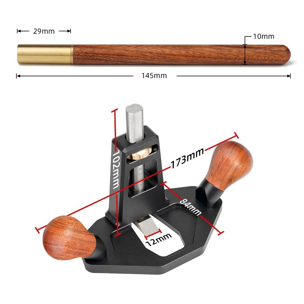 Woodworking Hand Router Plane Kit Multipurpose Shoulder Planer