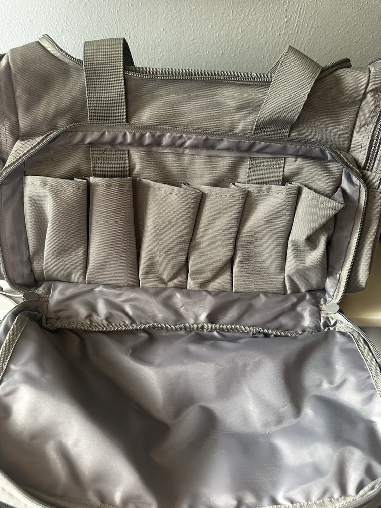 Evolution Tactical Gray Range Bag MOLLE Pistol Gear Bag Used Once