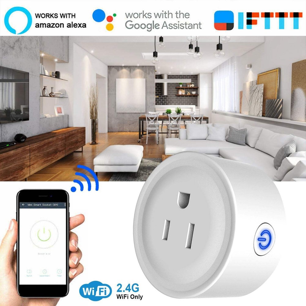 WiFi Smart Plug Outlet Wireless Smart Socket APP Remote Voice Control Timer Alex